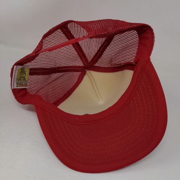 Mustang GT Snapback Mesh Back Rope Trucker Hat Red Adult Fit All Mad Hatter - Picture 6 of 8